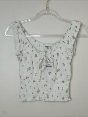 Cotton On Chloe Shirred Floral Crop Top NWT XXS Cottagecore